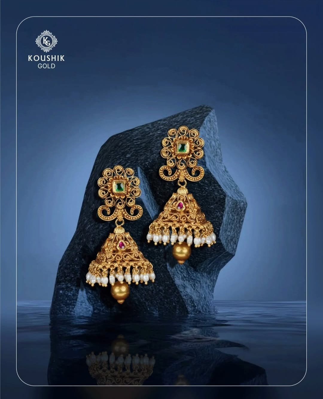 Traditional Gold Jhumkas